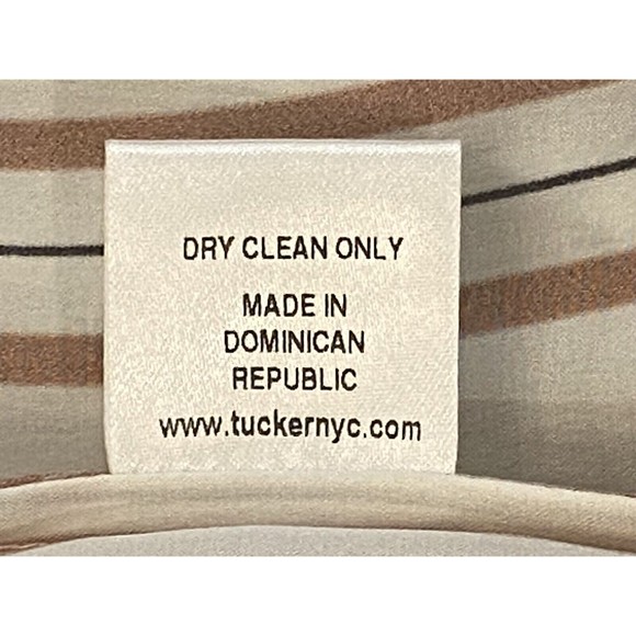 Tucker The Classic Knee Length Dress Satin Stripe In Charmeuse 100% Silk S NWT - Picture 8 of 9